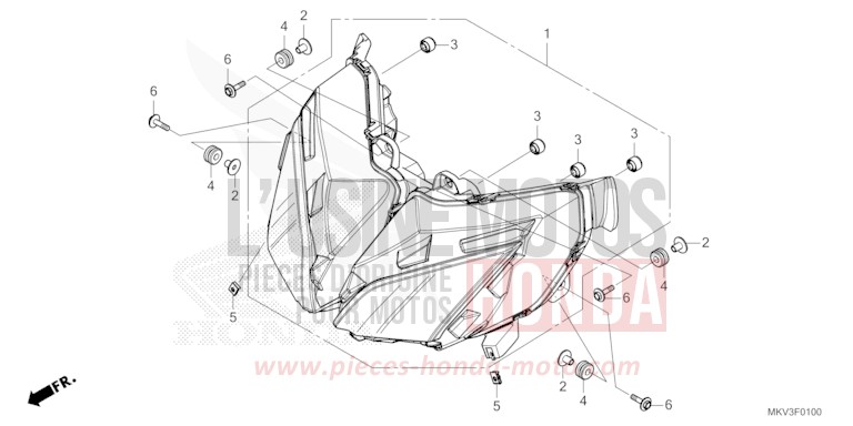 SCHEINWERFER von Forza 750 IRIDIUM GRAY METALLIC (NHC65) von 2023